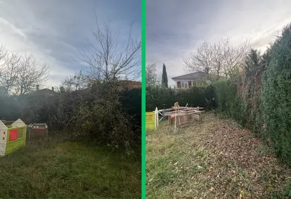 Realisation debrousaillage jardin